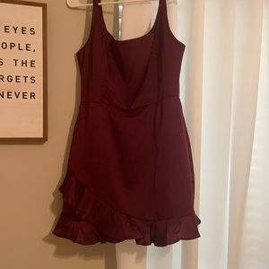 maroon dress